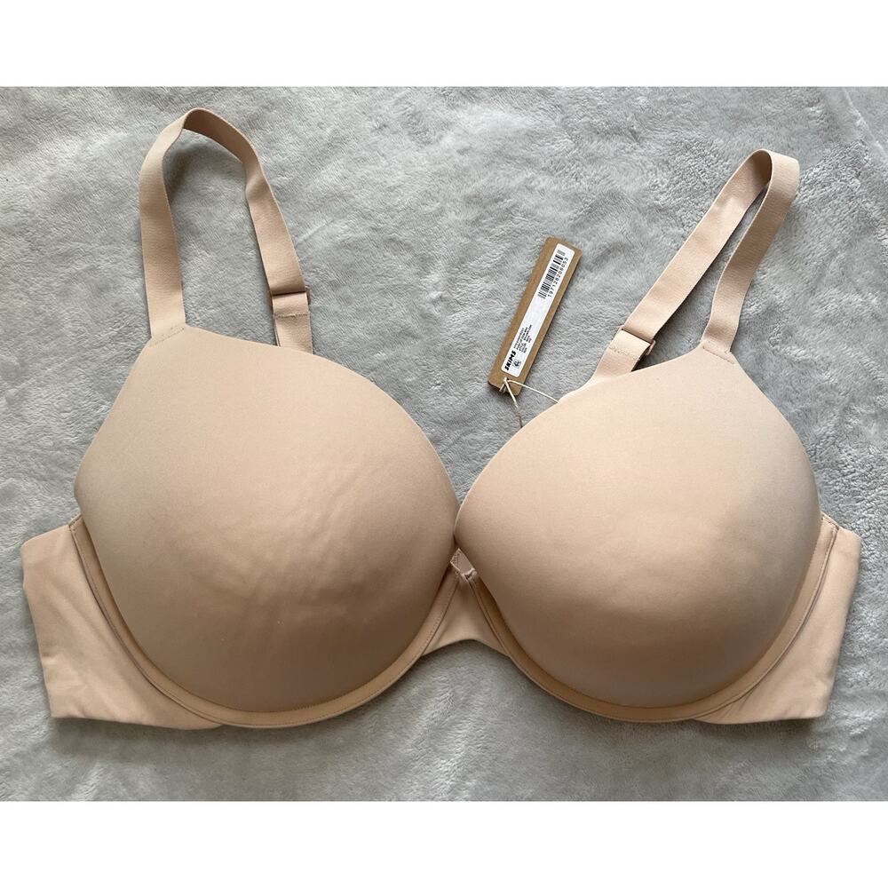 Skims 44D Fits Everybody Push Up Demi Bra in Light Mica BR-UWR-2295 Brand NEW